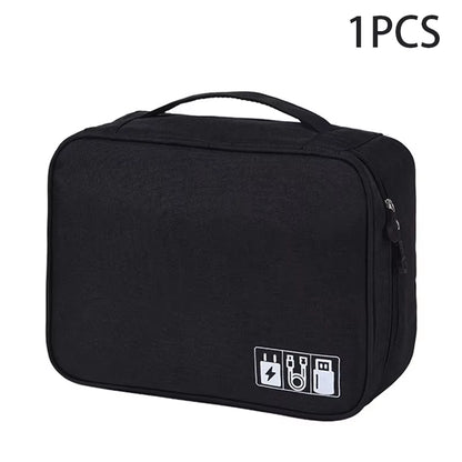 Travel Cable Storage Bag Portable Waterproof Digital Electronic Storage Bag USB Data Cable Charger Plug Storage Cable Storagebag