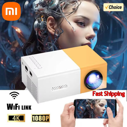 Xiaomi YG300 Mini Projector Portable Home Theater Smart TV Laser Beamer 3D Cinema LED Video Projector 4K HD Movie via HD Port